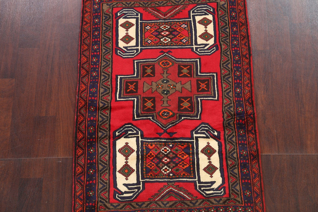 Tribal Geometric Hamedan Persian Area Rug 3x5