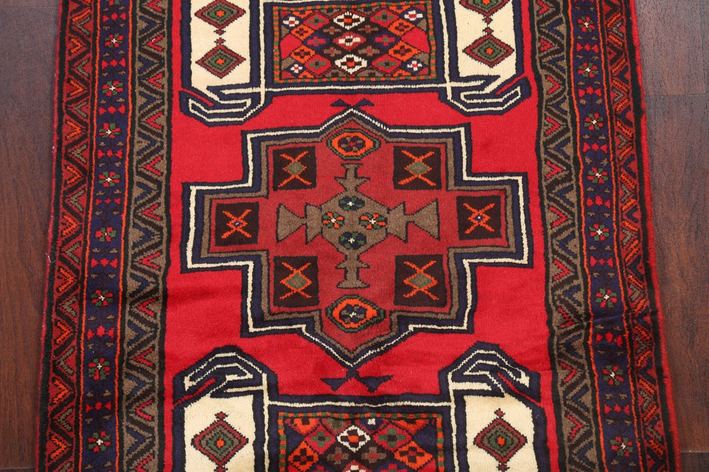 Tribal Geometric Hamedan Persian Area Rug 3x5