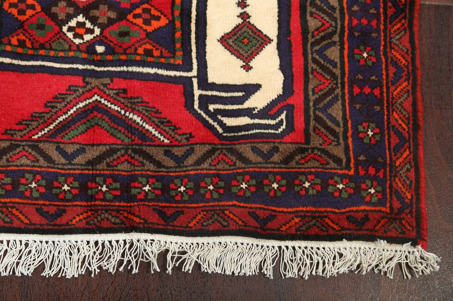 Tribal Geometric Hamedan Persian Area Rug 3x5