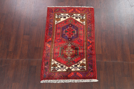 Tribal Geometric Hamedan Persian Area Rug 3x5