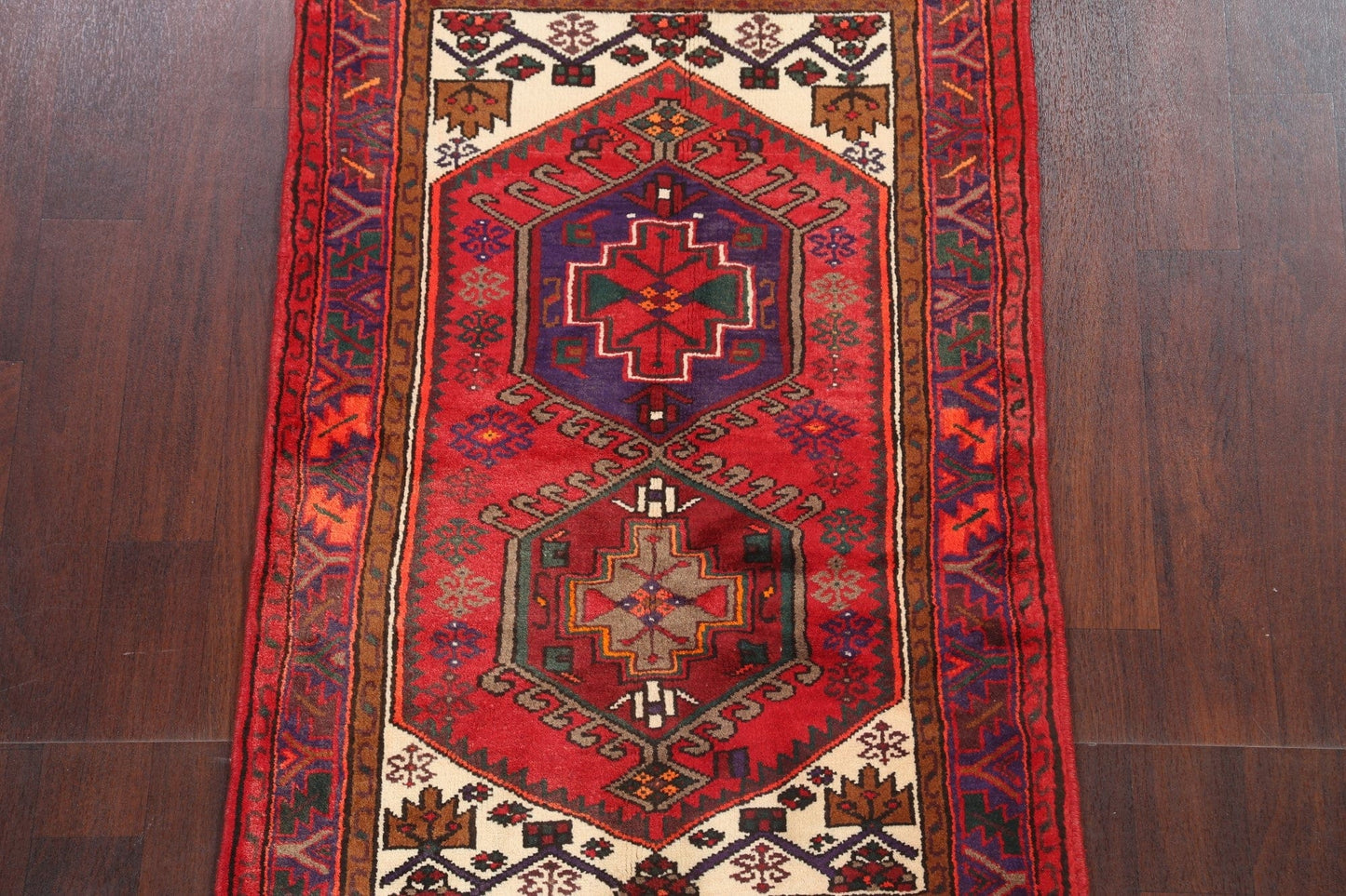 Tribal Geometric Hamedan Persian Area Rug 3x5