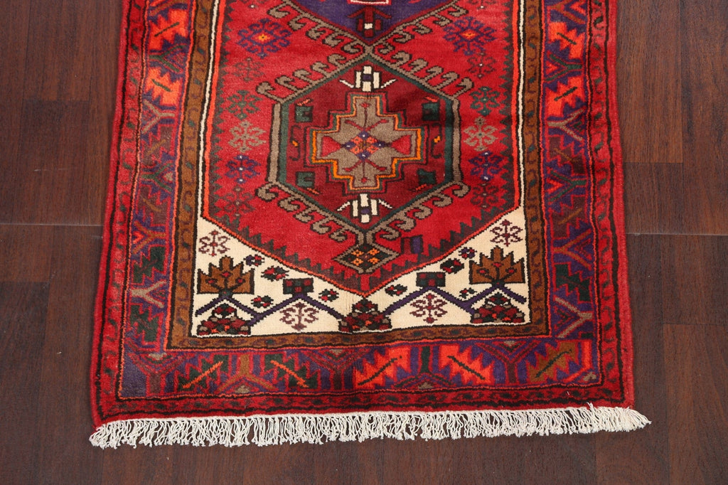 Tribal Geometric Hamedan Persian Area Rug 3x5