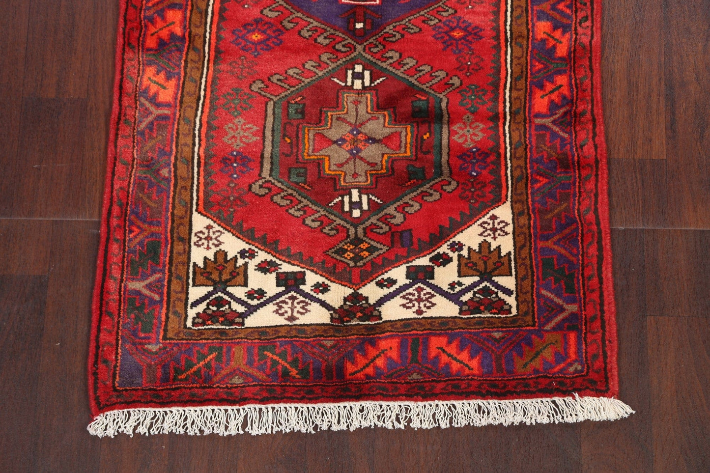 Tribal Geometric Hamedan Persian Area Rug 3x5