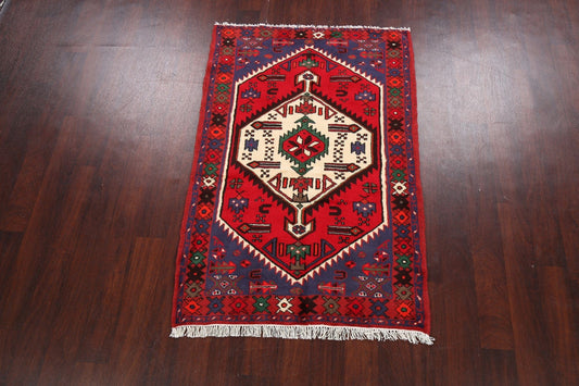 Tribal Geometric Hamedan Persian Area Rug 3x5