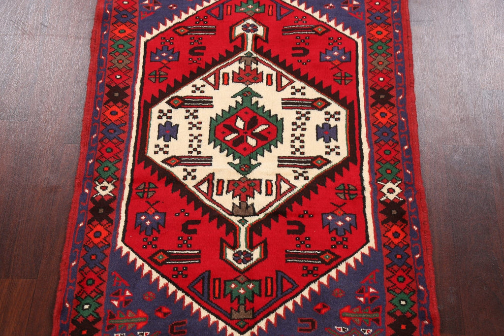 Tribal Geometric Hamedan Persian Area Rug 3x5