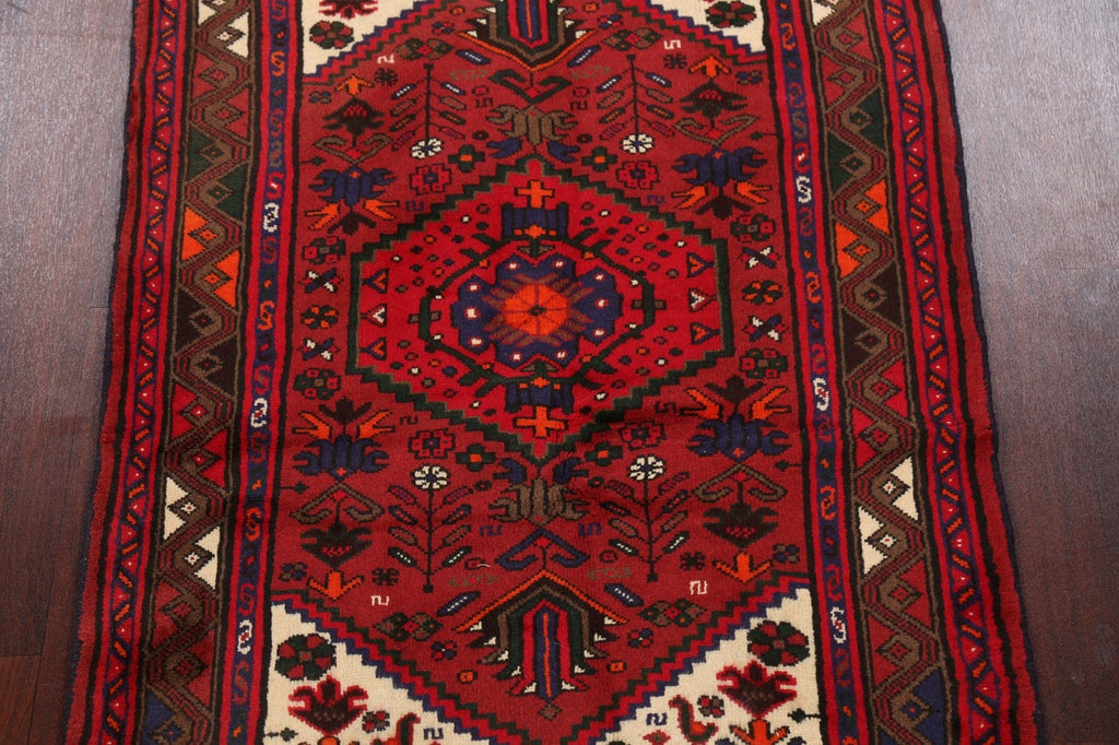 Tribal Geometric Hamedan Persian Area Rug 3x5