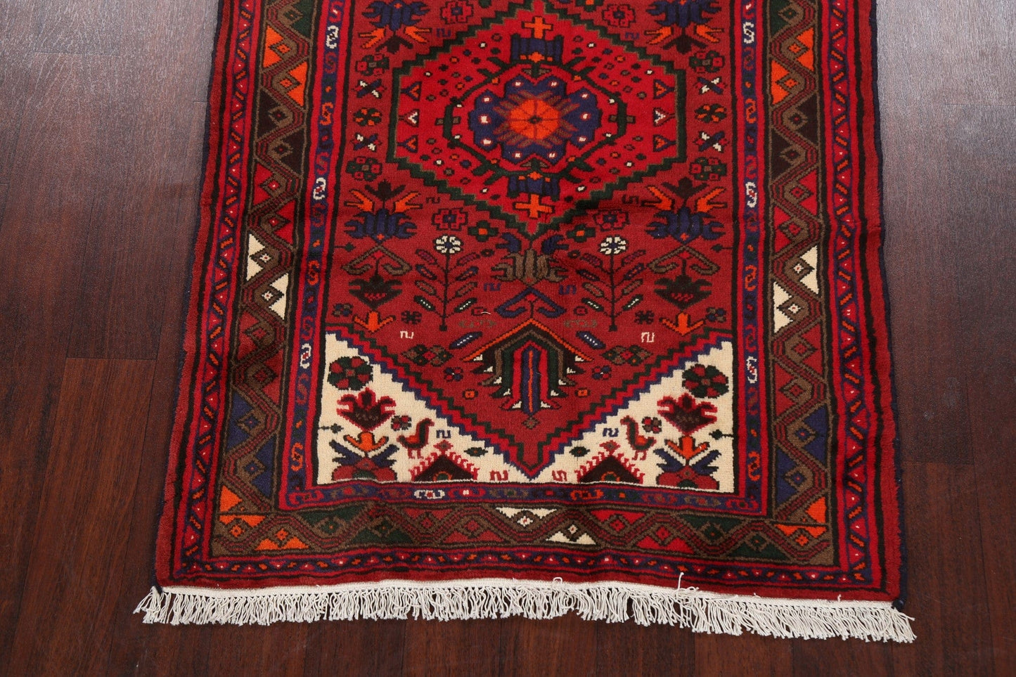 Tribal Geometric Hamedan Persian Area Rug 3x5