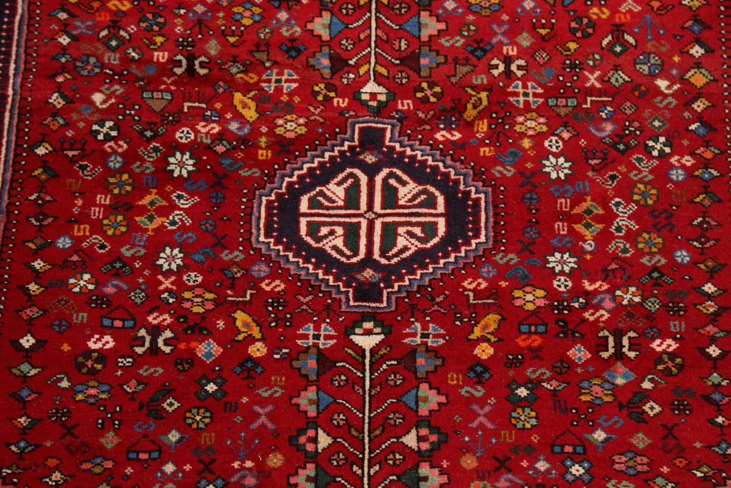 Tribal Geometric Abadeh Persian Area Rug 4x5