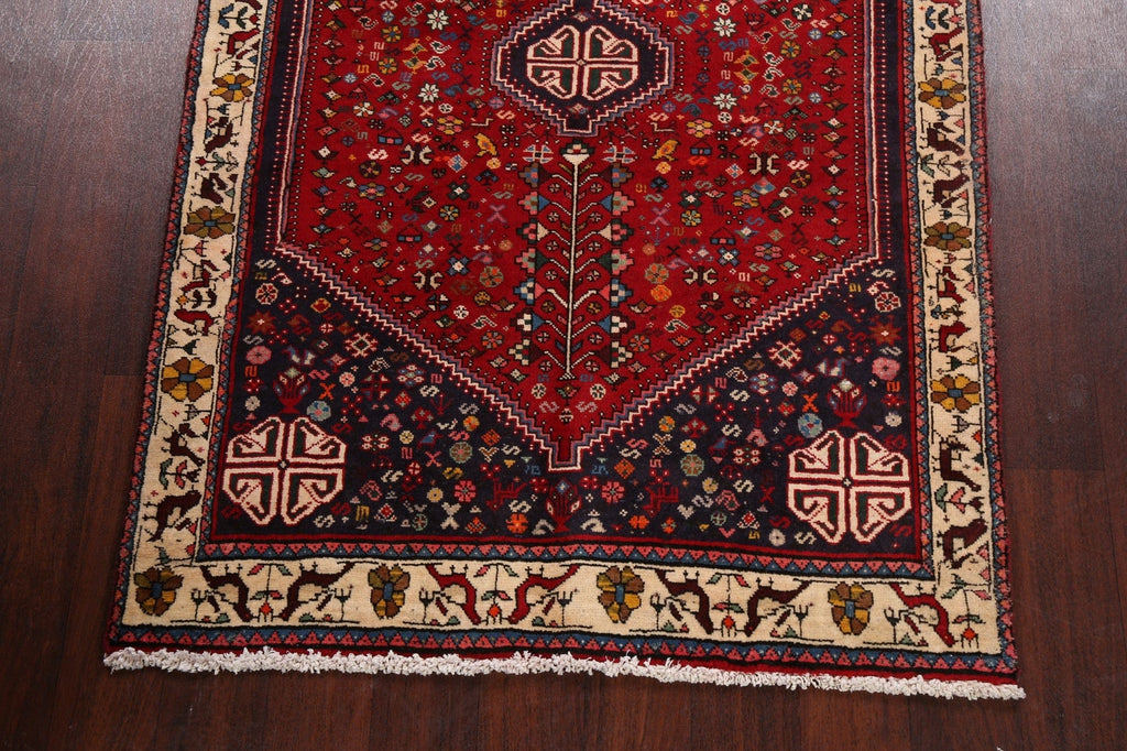 Tribal Geometric Abadeh Persian Area Rug 4x5