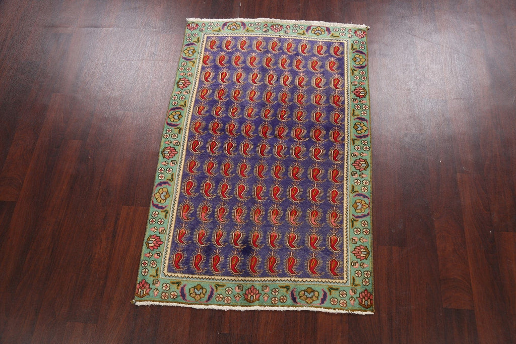 All-Over Paisley Tabriz Persian Wool Rug 3x5