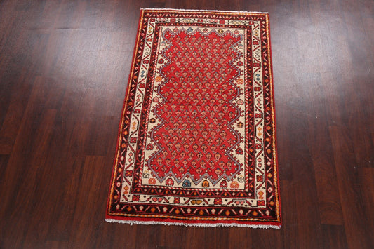 Red Boteh Botemir Persian Area Rug 3x5