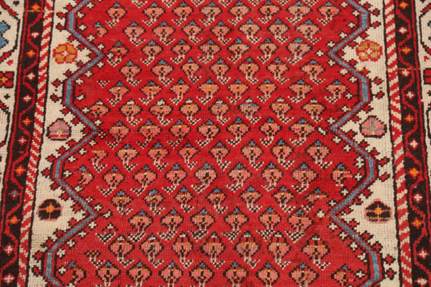 Red Boteh Botemir Persian Area Rug 3x5