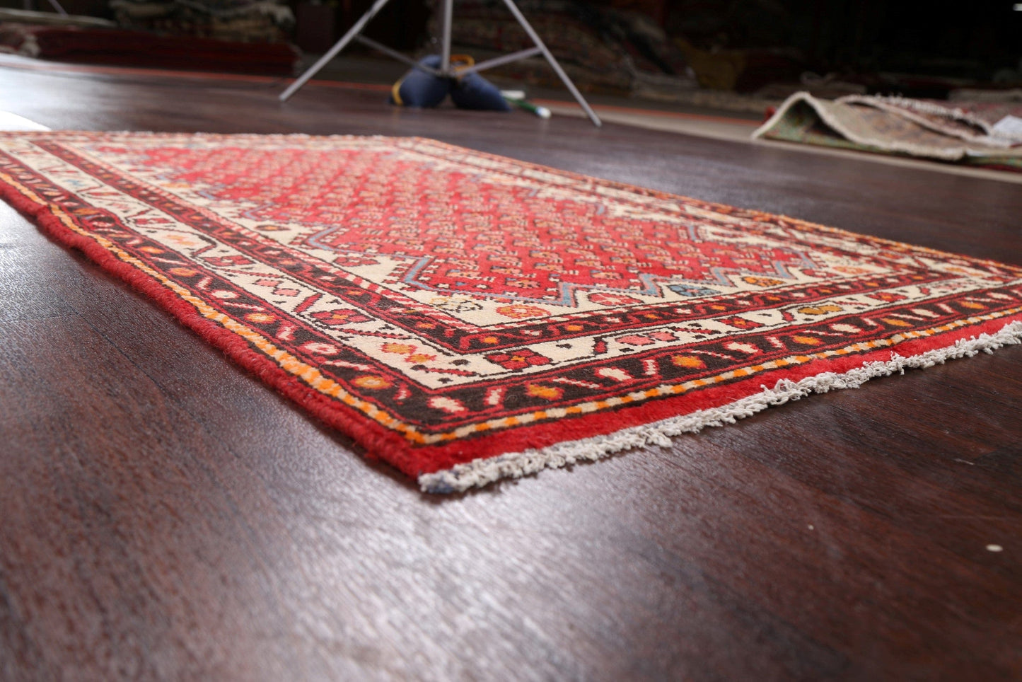 Red Boteh Botemir Persian Area Rug 3x5