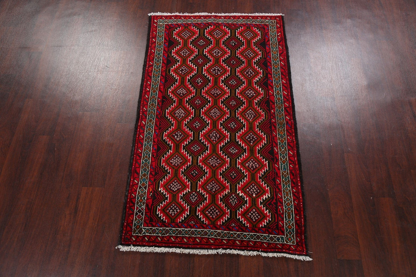 Tribal Geometric Balouch Persian Area Rug 3x5