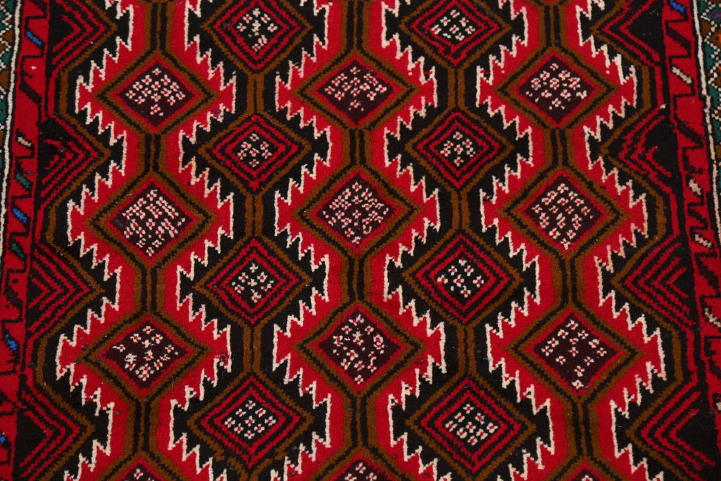 Tribal Geometric Balouch Persian Area Rug 3x5