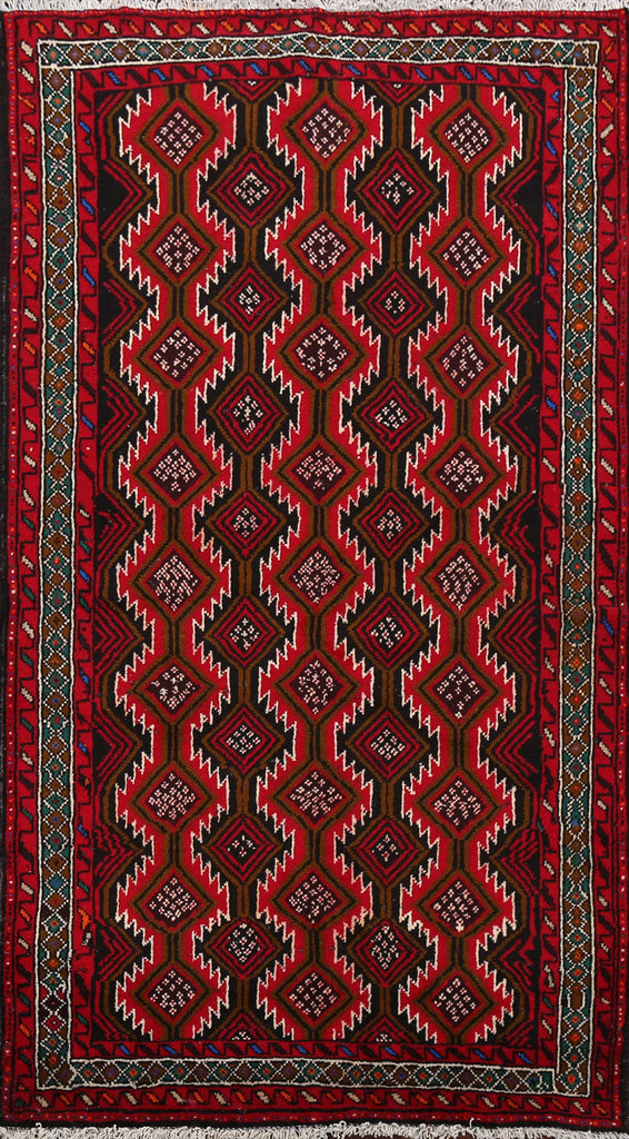 Tribal Geometric Balouch Persian Area Rug 3x5