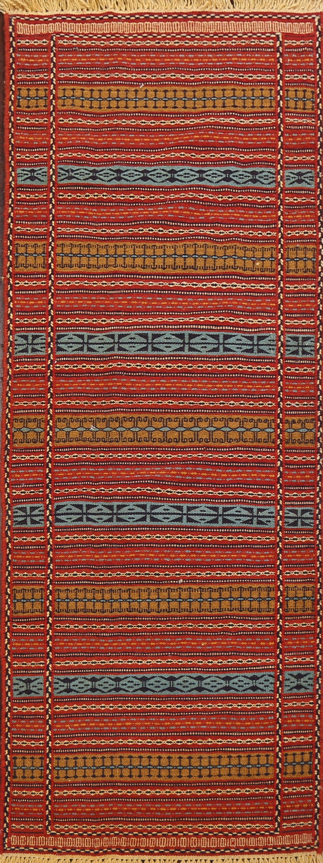 Tribal Kilim Sirjan Persian Runner Rug 2x7