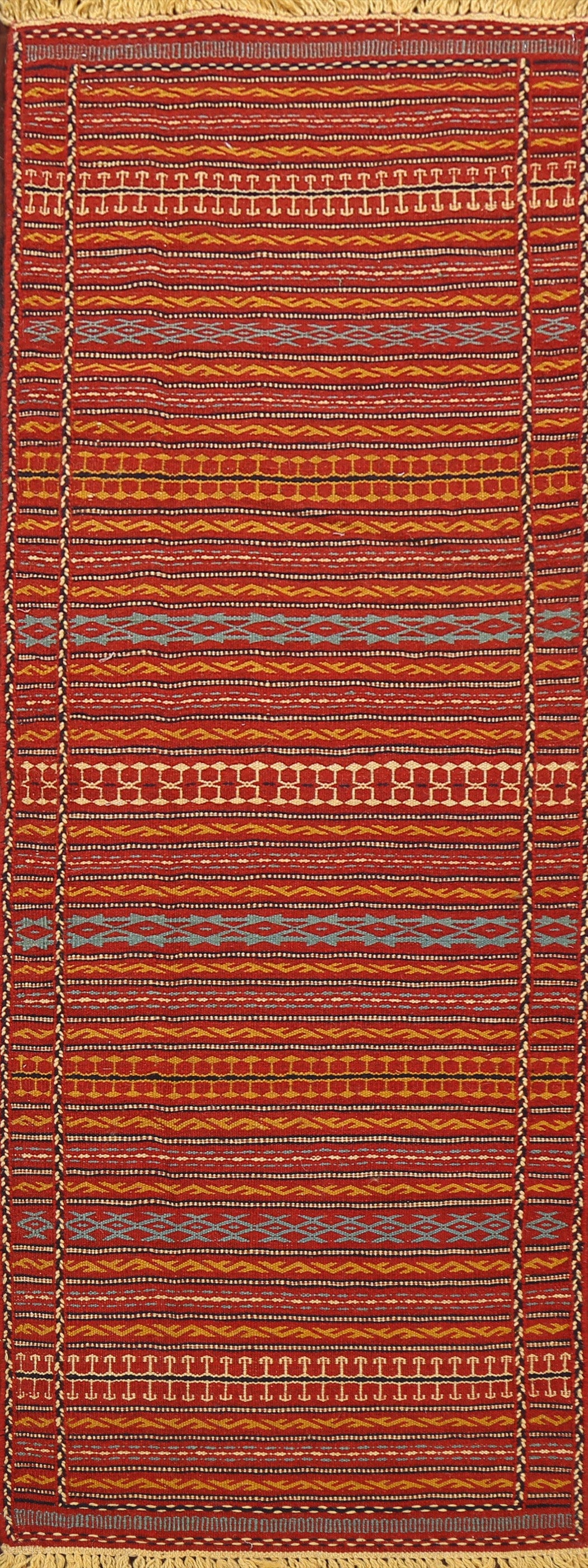 Tribal Kilim Sirjan Persian Runner Rug 2x7