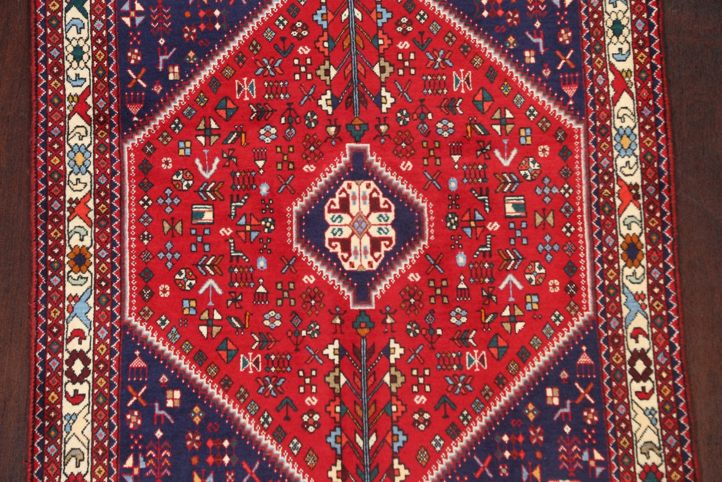 Tribal Geometric Abadeh Persian Area Rug 3x5