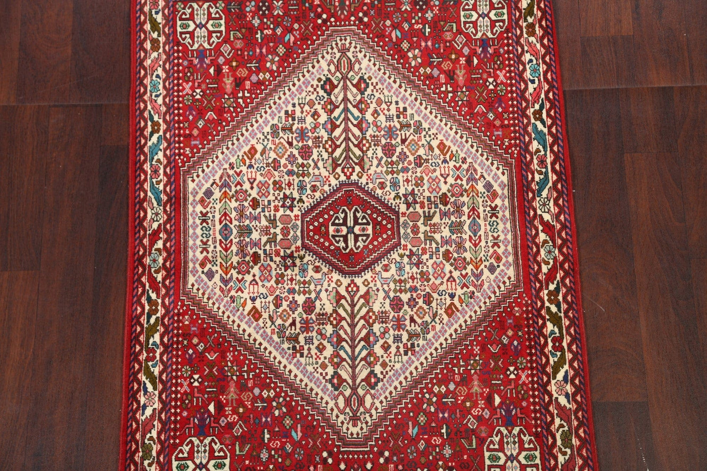 Tribal Geometric Abadeh Persian Area Rug 4x5