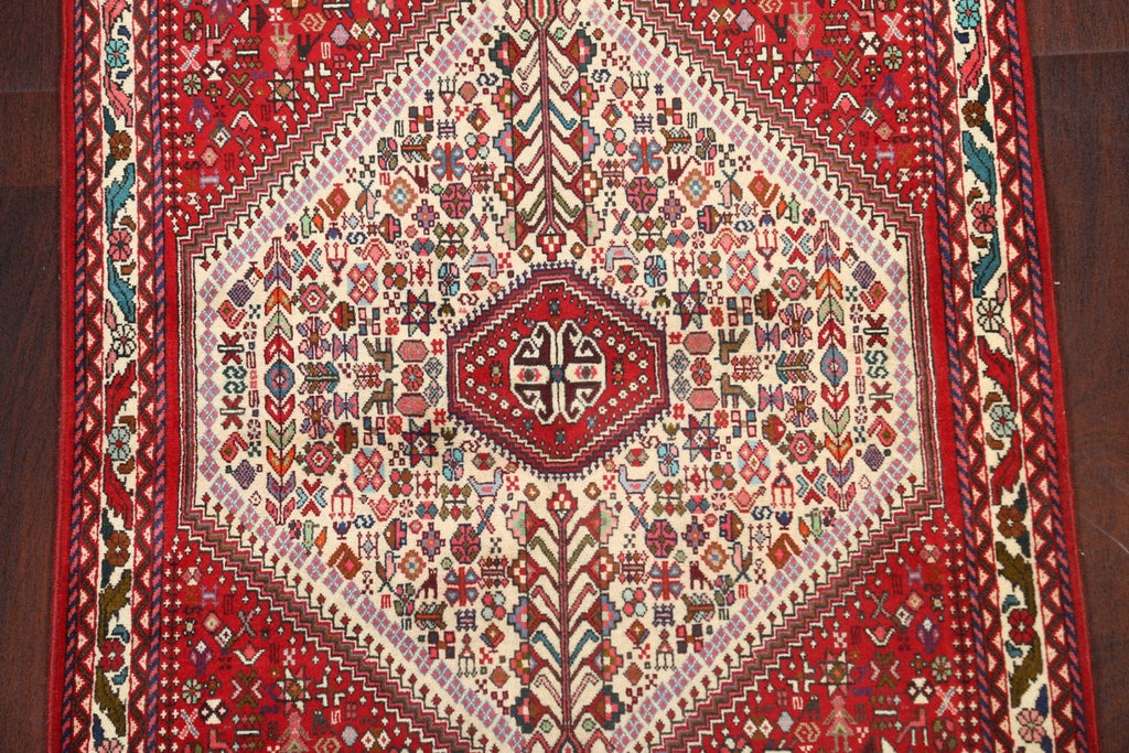 Tribal Geometric Abadeh Persian Area Rug 4x5