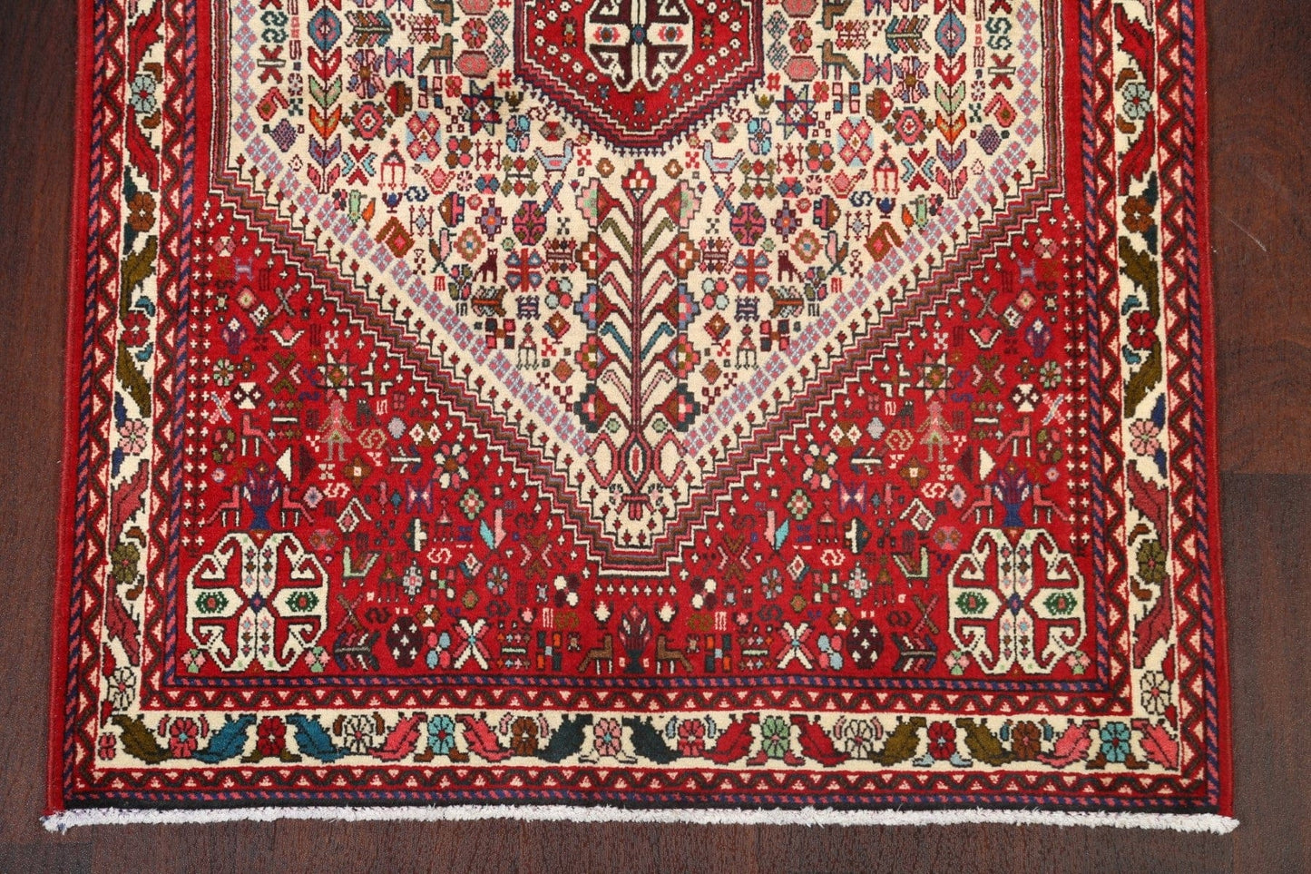 Tribal Geometric Abadeh Persian Area Rug 4x5