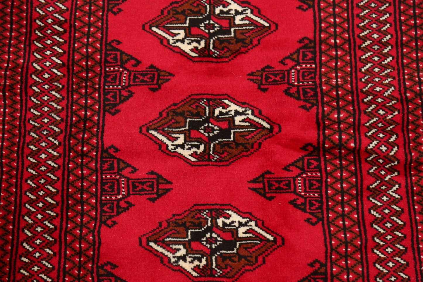 Tribal Geometric Bokhara Persian Area Rug 3x4