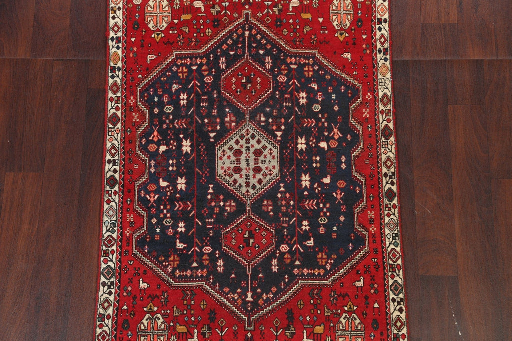 Vegetable Dye Tribal Geometric Shiraz Persian Area Rug 3x5