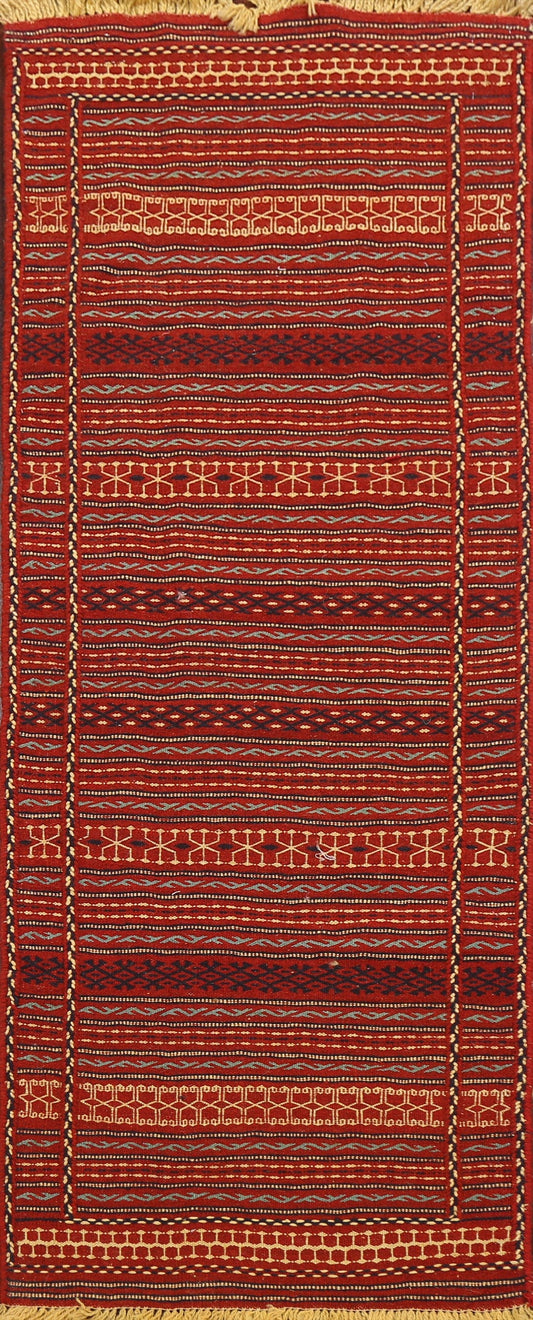 Tribal Kilim Sirjan Persian Runner Rug 2x7