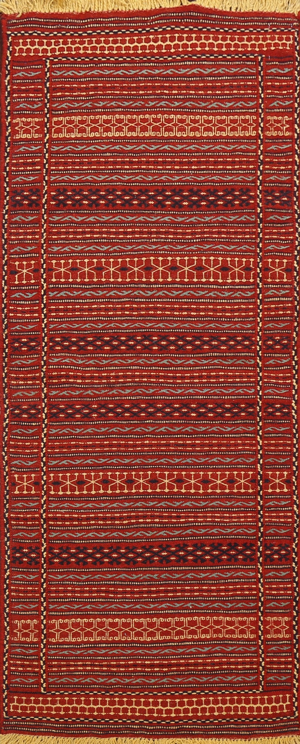 Tribal Kilim Sirjan Persian Runner Rug 2x7