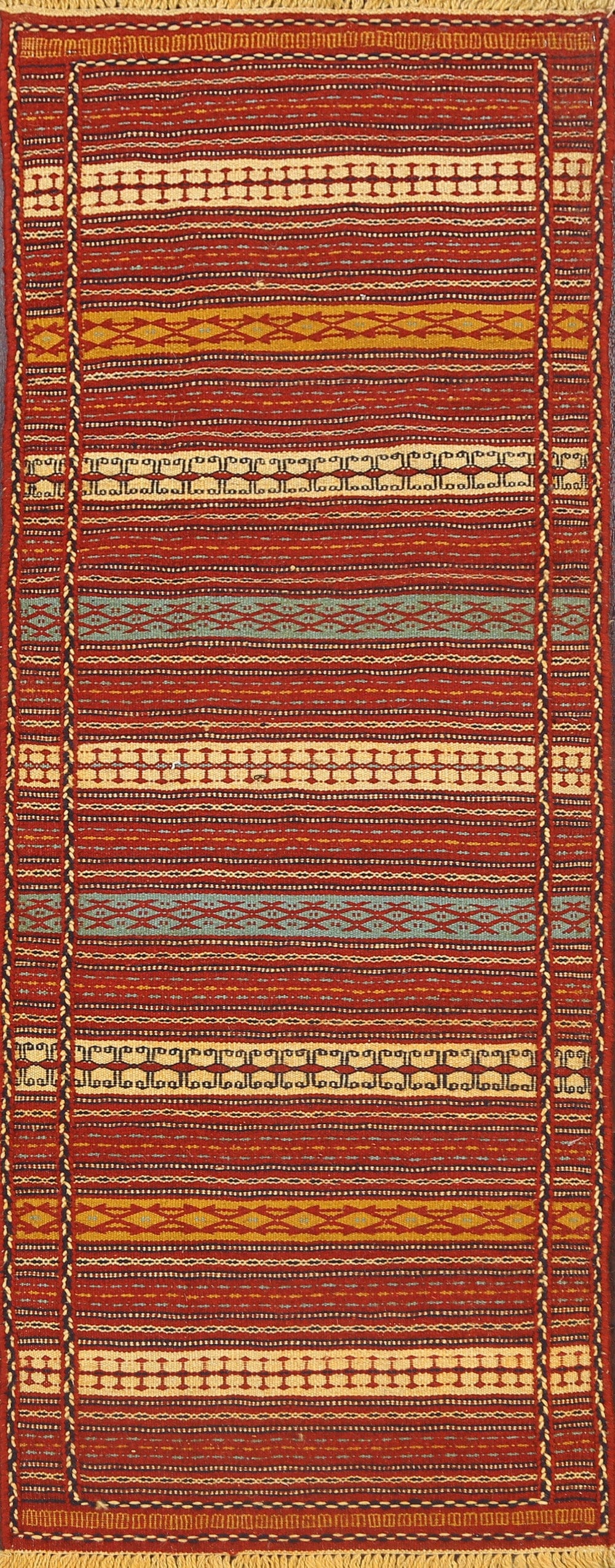 Tribal Kilim Sirjan Persian Runner Rug 2x7