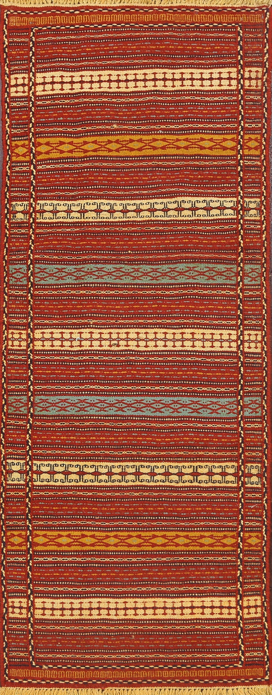 Tribal Kilim Sirjan Persian Runner Rug 2x7