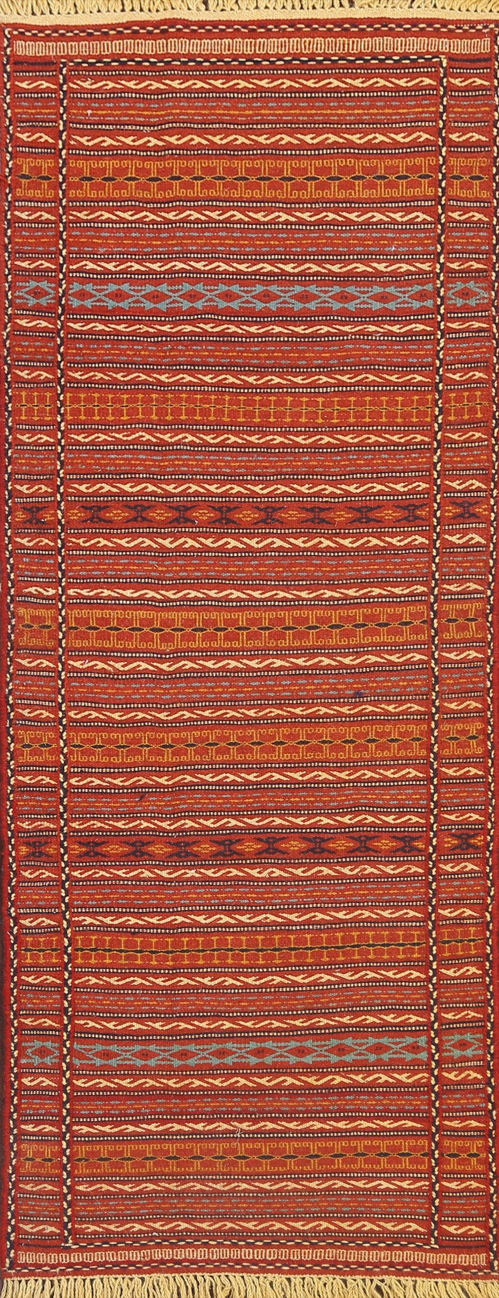 Tribal Kilim Sirjan Persian Runner Rug 2x7