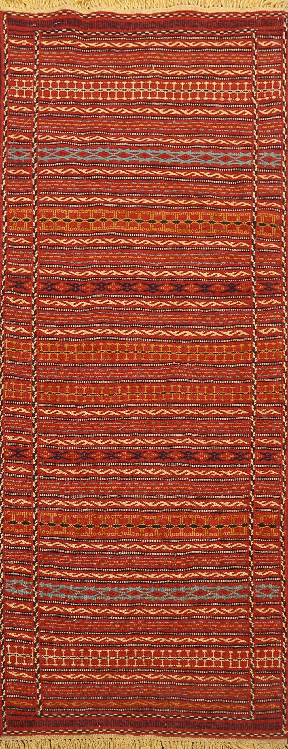 Tribal Kilim Sirjan Persian Runner Rug 2x7