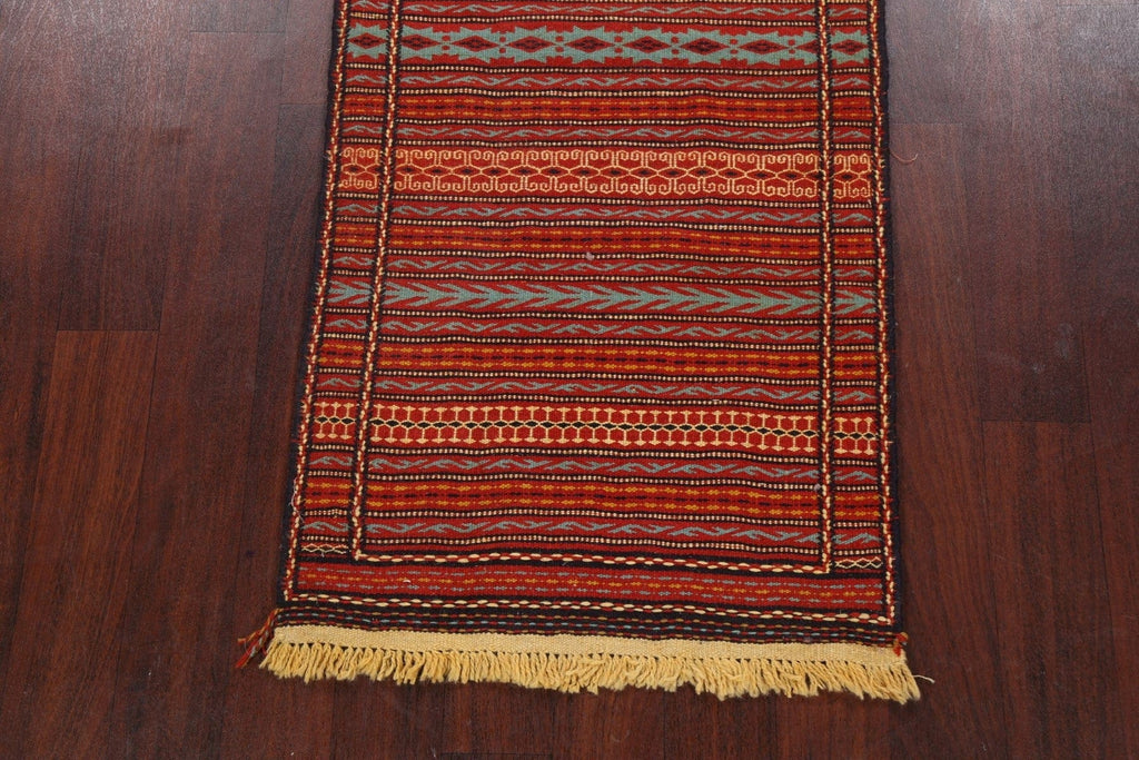 Tribal Kilim Sirjan Persian Runner Rug 2x7