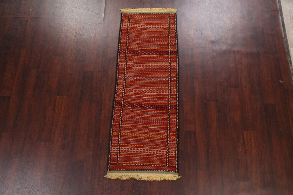 Tribal Kilim Sirjan Persian Runner Rug 2x7