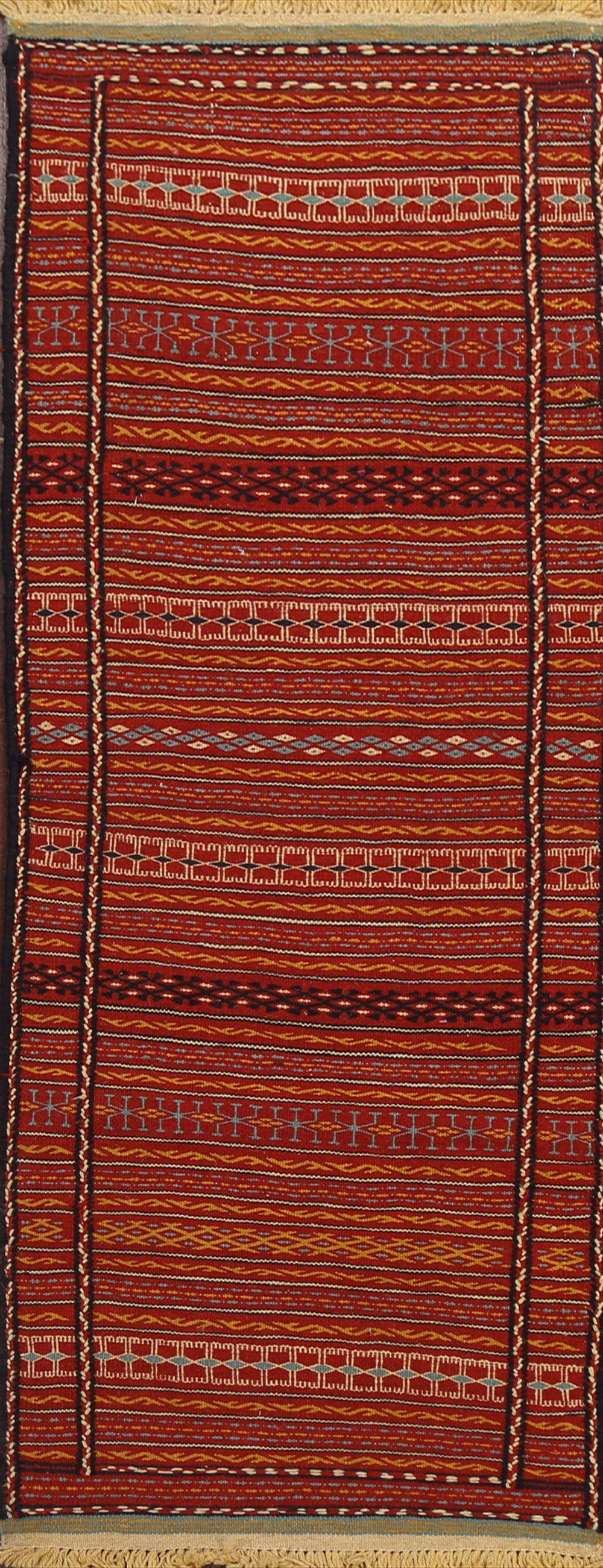 Tribal Kilim Sirjan Persian Runner Rug 2x7