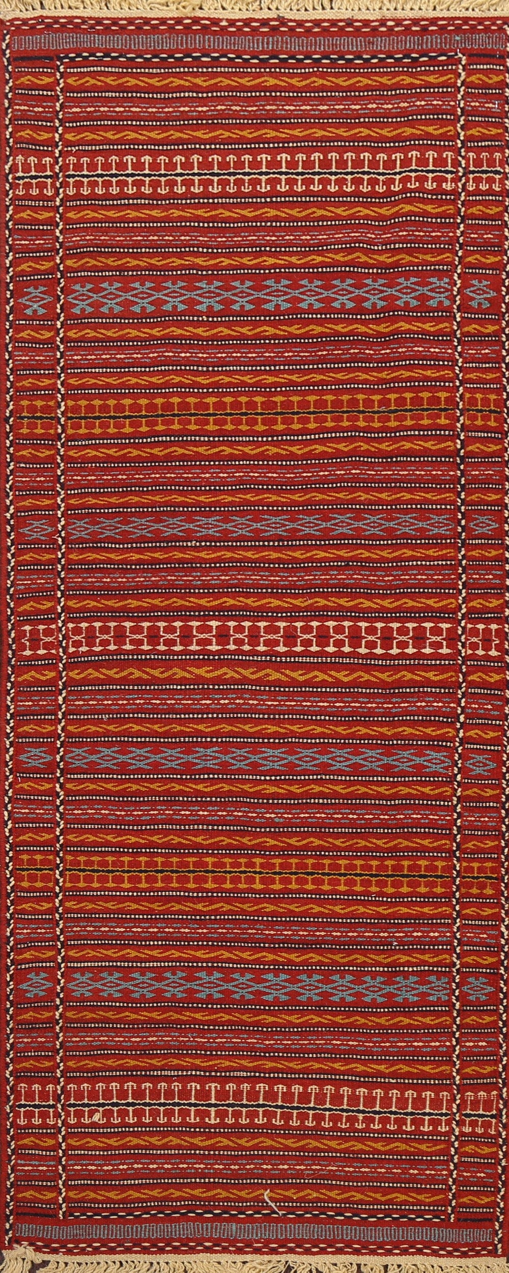 Tribal Kilim Sirjan Persian Runner Rug 2x6