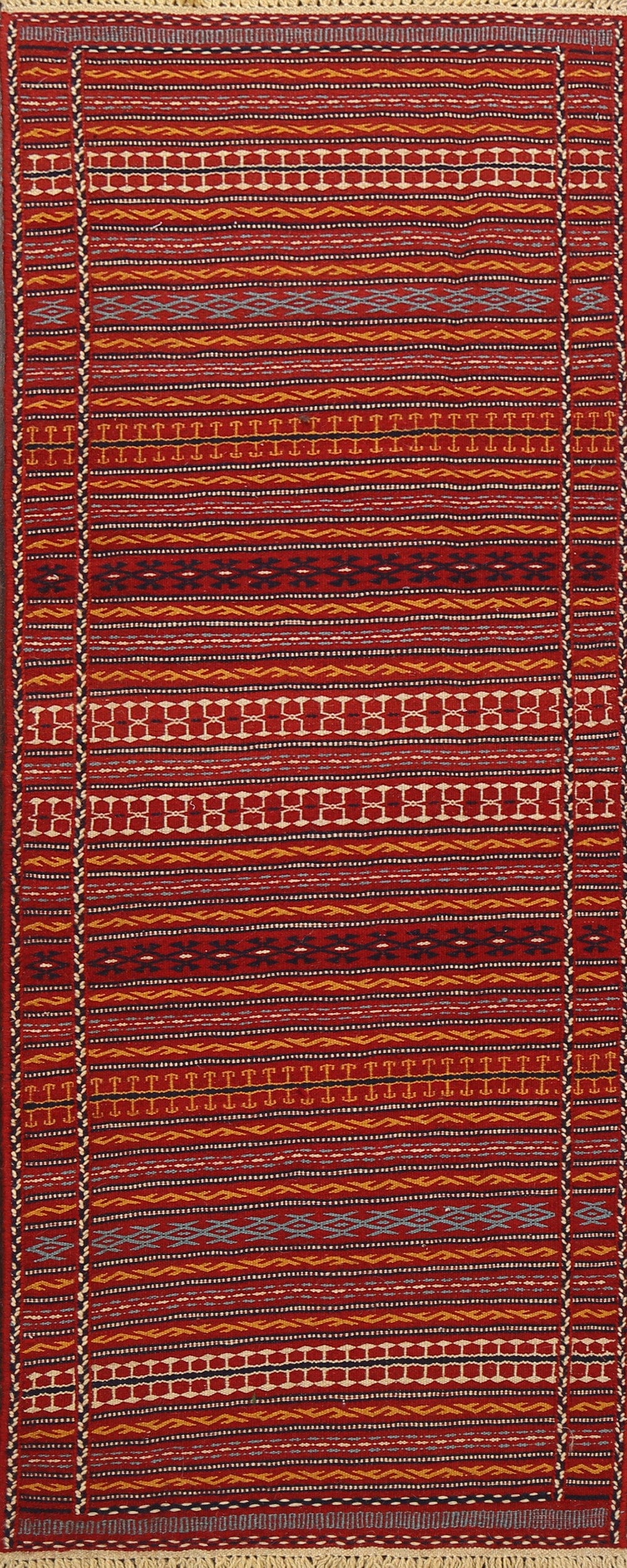 Tribal Kilim Sirjan Persian Runner Rug 2x7