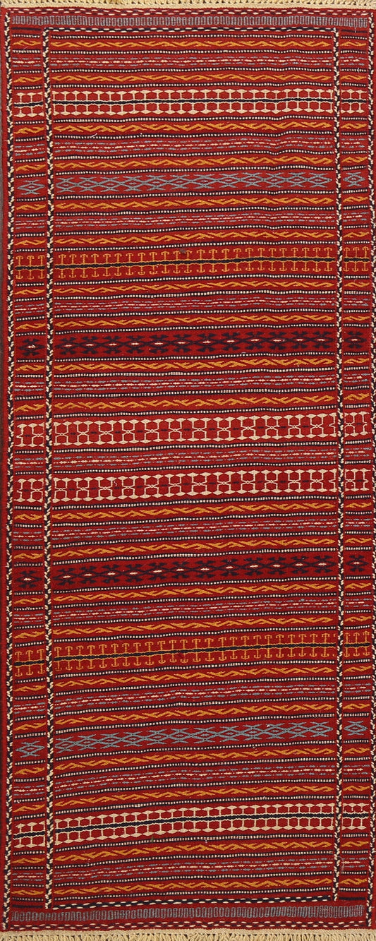 Tribal Kilim Sirjan Persian Runner Rug 2x7