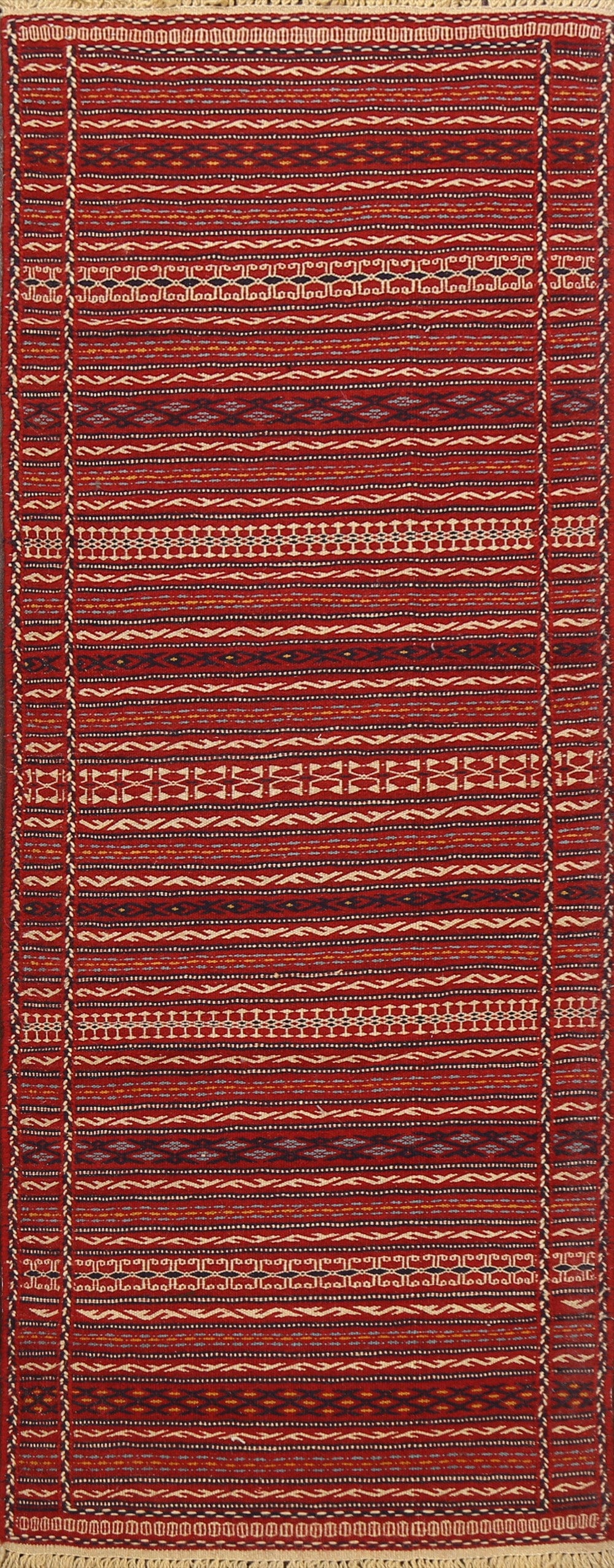 Tribal Kilim Sirjan Persian Runner Rug 2x7