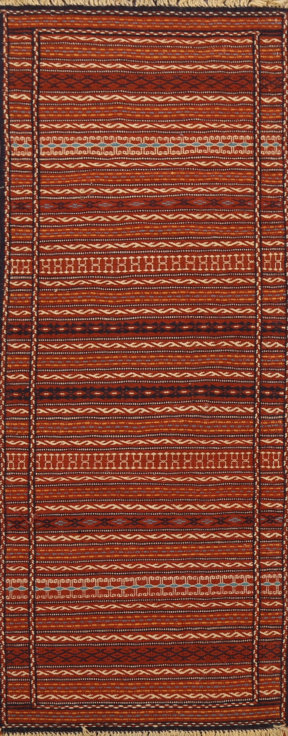 Tribal Kilim Sirjan Persian Runner Rug 2x7