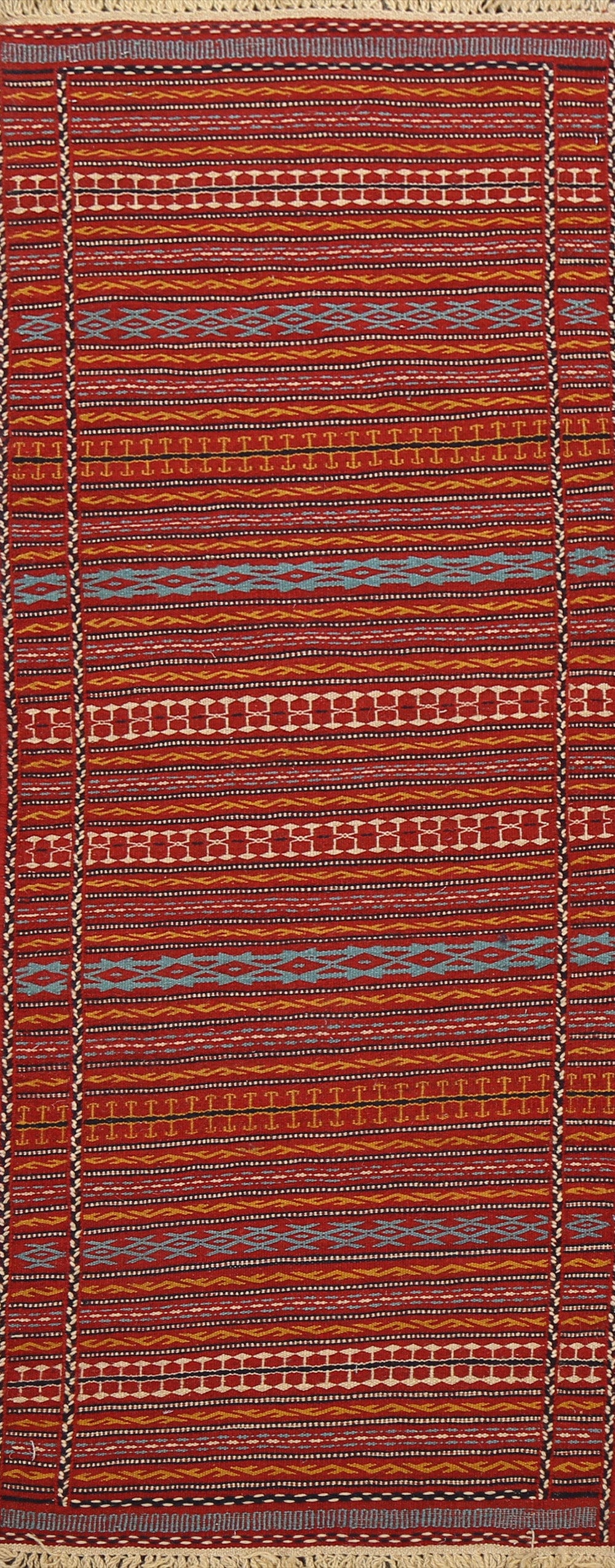 Tribal Kilim Sirjan Persian Runner Rug 2x6