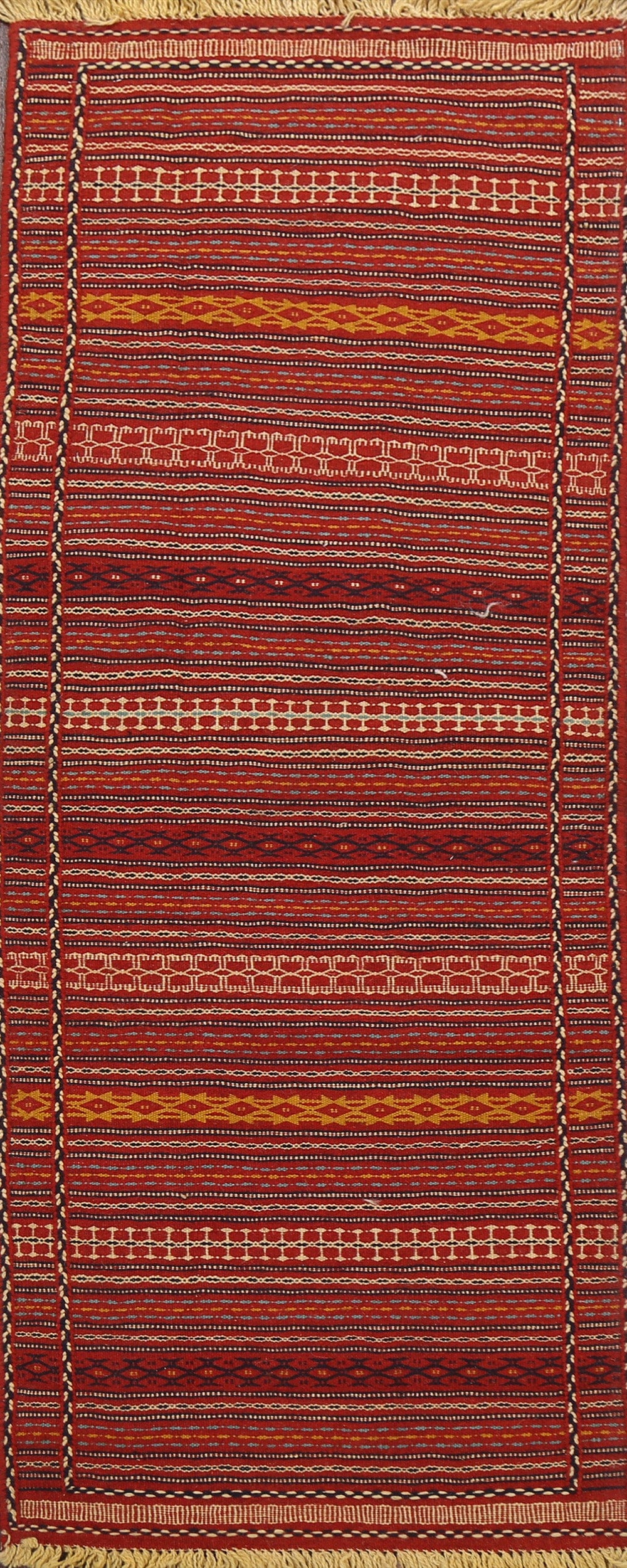 Tribal Kilim Sirjan Persian Runner Rug 2x7