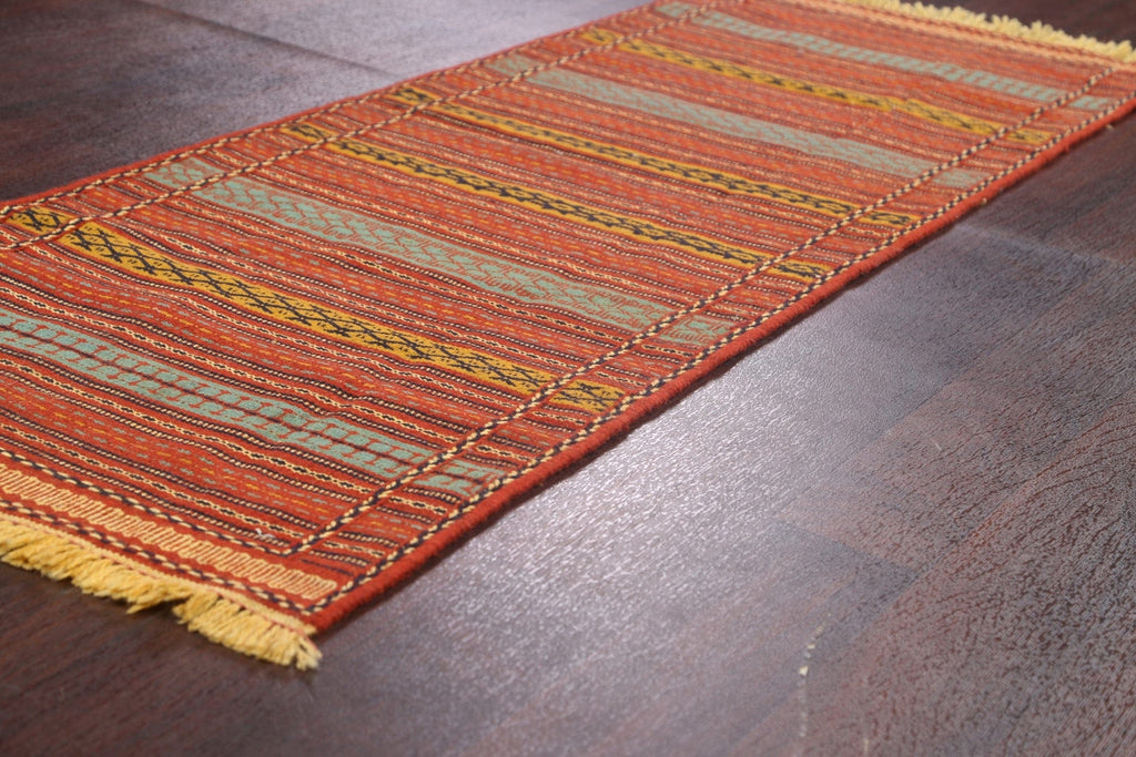 Tribal Kilim Sirjan Persian Runner Rug 2x7