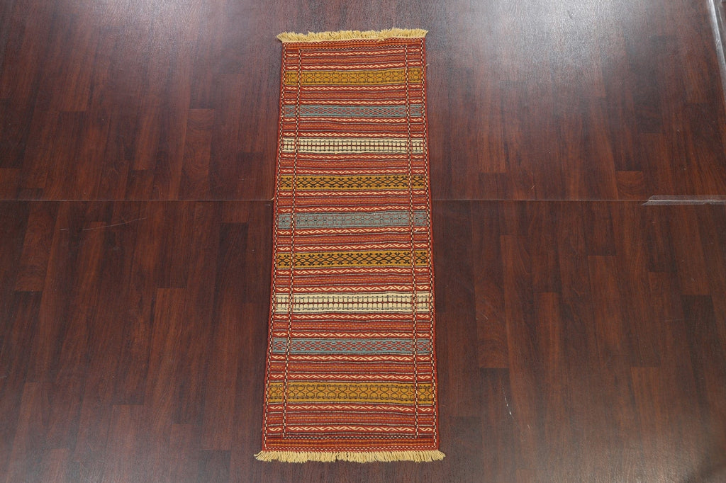 Tribal Kilim Sirjan Persian Runner Rug 2x7