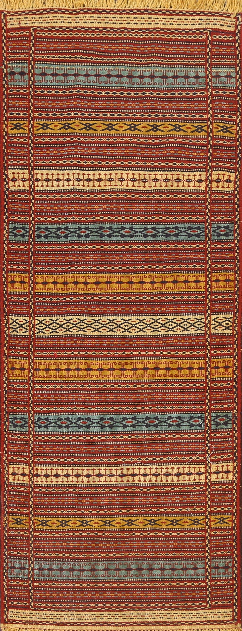 Tribal Kilim Sirjan Persian Runner Rug 2x7