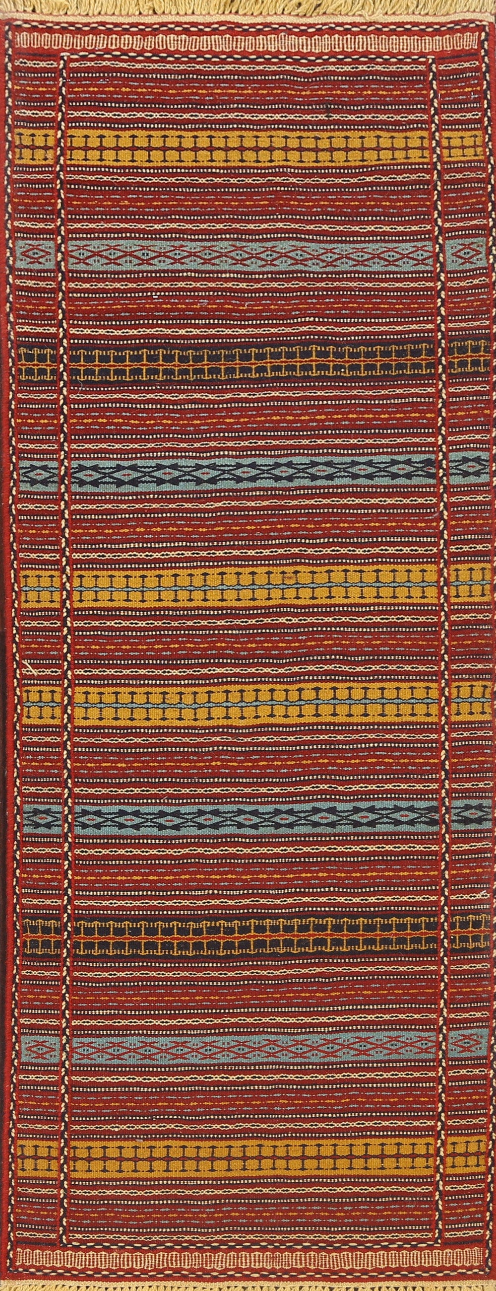 Tribal Kilim Sirjan Persian Runner Rug 2x7