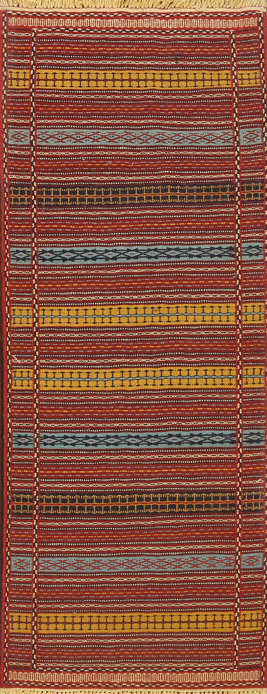 Tribal Kilim Sirjan Persian Runner Rug 2x7