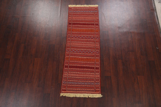 Tribal Kilim Sirjan Persian Runner Rug 2x7